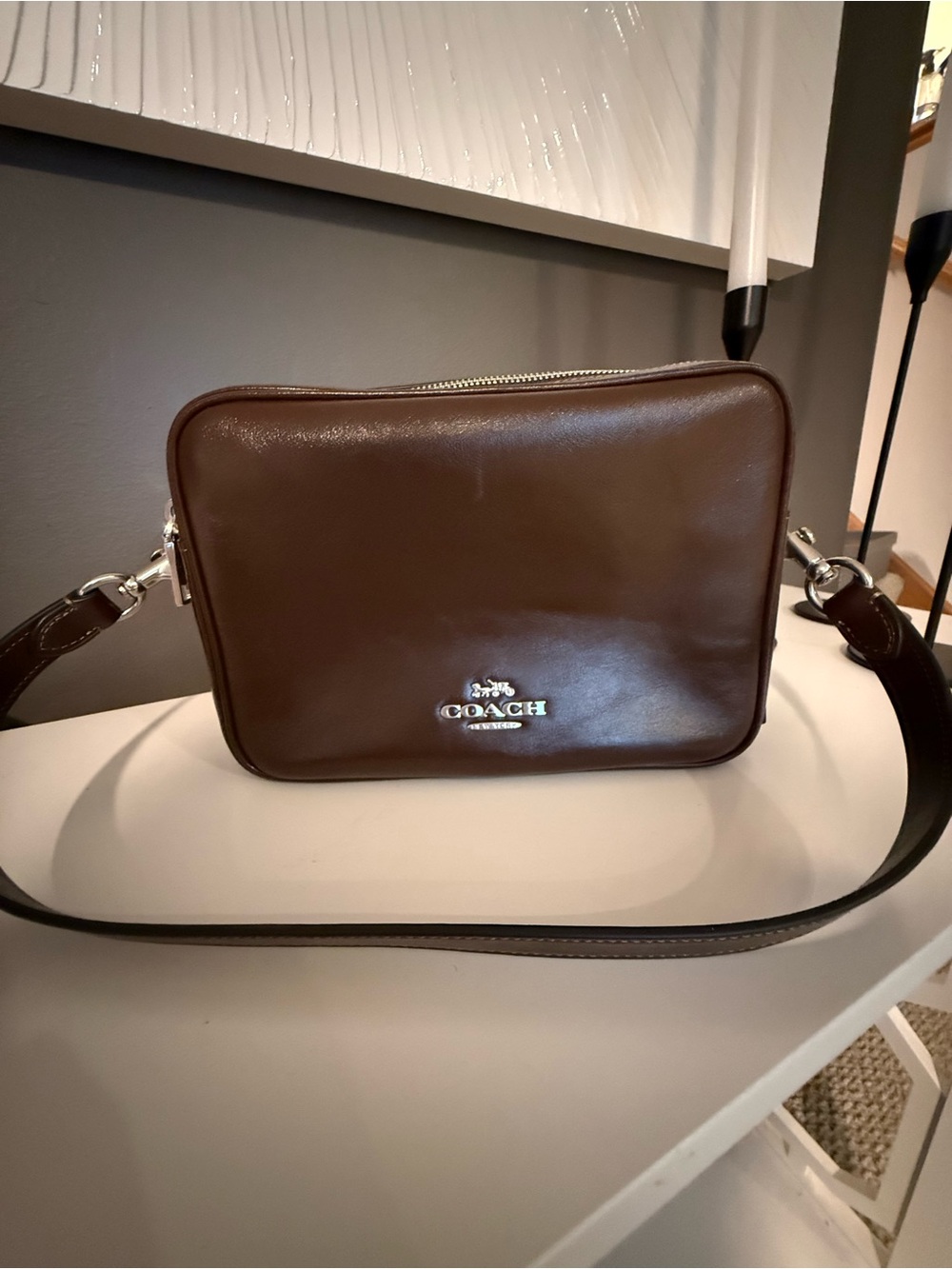 Coach Carey Crossbody-Maple/Silver - Picture 2 of 7